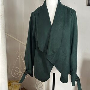 NWOT, beautiful dark green jacket for out on the town, dress up or down